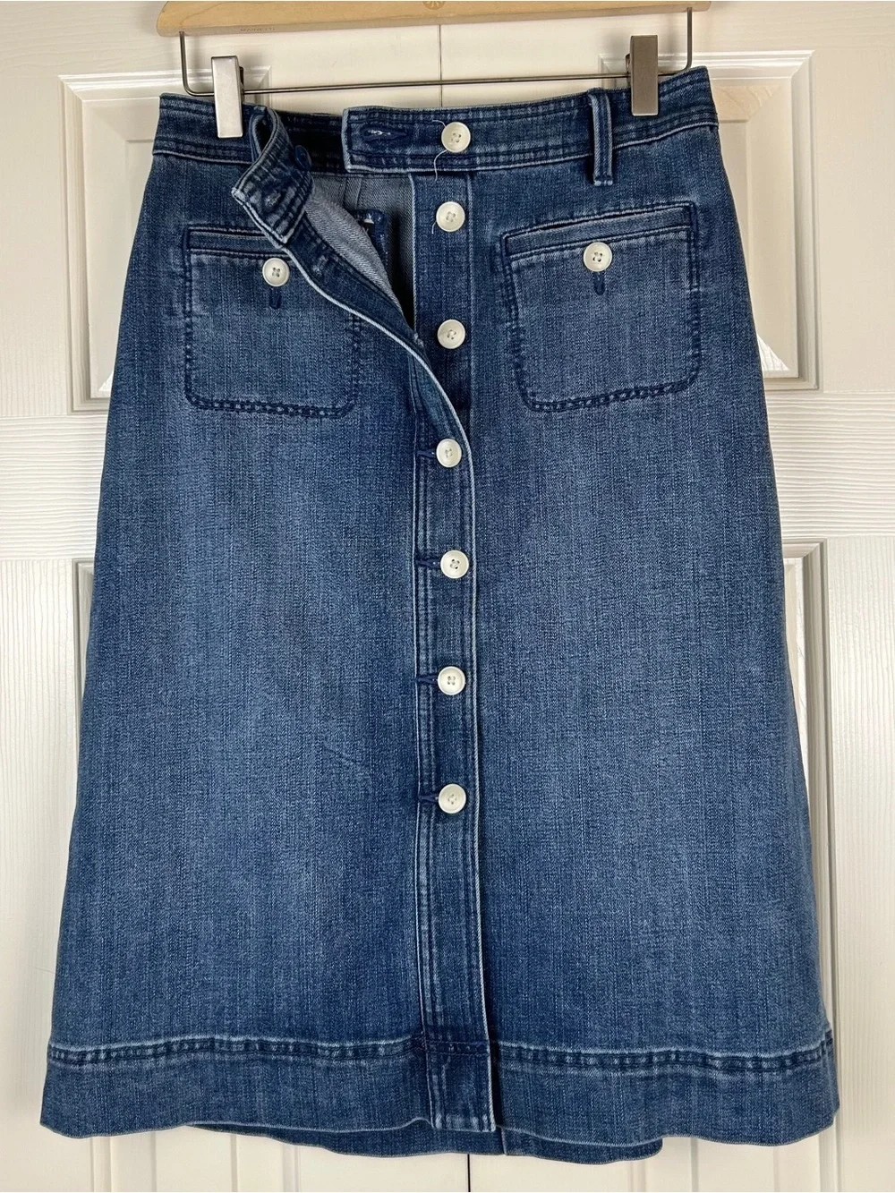 Talbots Denim Midi Skirt